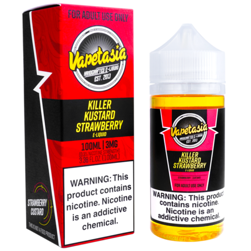VAPETASIA KILLER KUSTARD STRAWBERRY E-LIQUID IN EGYPT - فيب تاسيا كيلر كاسترد فراوله بريميم ليكويد