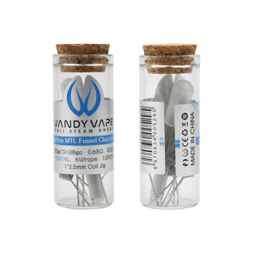 VANDY VAPE PREBUILT Superfine MTL SS316L Fused clapton coil 0.65 OHM