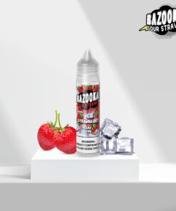 BAZOOKA ICE STRAWBERRY E-LIQUID 60ML SOUR STRAWS - بازوكا بريميم فيب ليكويد