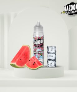 BAZOOKA ICE WATERMELON E-LIQUID 60ML SOUR STRAWS - بازوكا بريميم فيب ليكويد