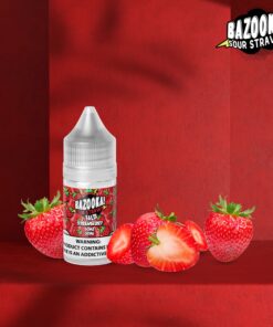 BAZOOKA SALT STRAWBERRY SOUR STRAWS E-LIQUID IN EGYPT - بازوكا بريميم سولت نيكوتين فيب ليكويد