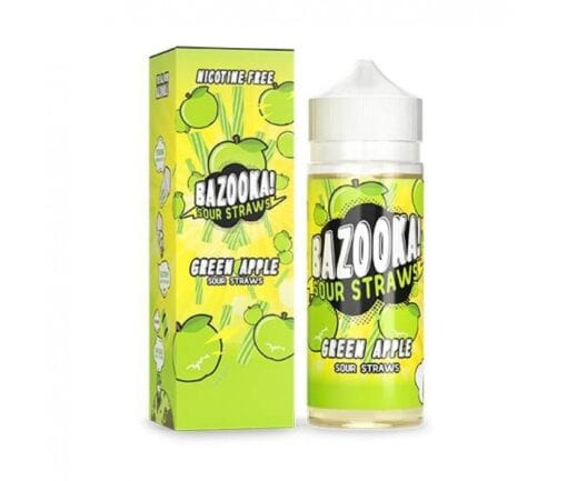 BAZOOKA 100ML GREEN APPLE SOUR STRAWS E-LIQUID