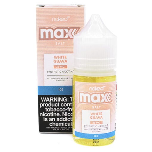 Naked MAX ICE White Guava Salt Nic. E-Liquid