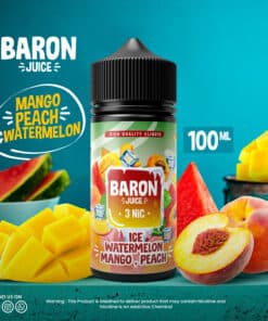 BARON ICE WATERMELON MANGO PEACH 3MG 100ML E-LIQUID - بارون بريميوم فيب ليكويد