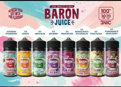 BARON DL BUNDLE OFFER 3 BOTTLES 60ml - باقه خصم فيب ليكويد بارون