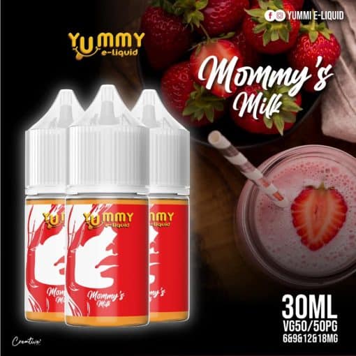 YUMMY MOMMY’S MILK 30MG 30ML SALT NIC. E-LIQUID - يامي بريميوم ليكويد سولت نيكوتين