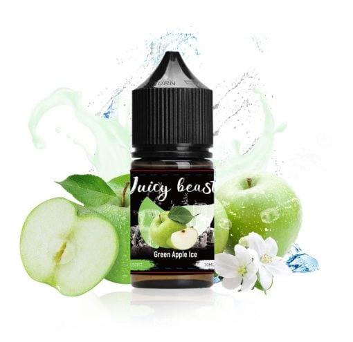 JUICY BEAST GREEN APPLE ICE SALT NIC. E-LIQUID BY ASMODUS - ليكويد بريميوم جوسي بيست من از موديس