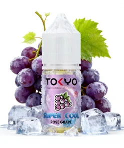 rose grape tokyo super cool salt e-liquid bottle
