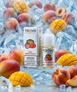 TOKYO CLASSIC MANGO PEACH ICED SALT ELIQUID bottle on Vape Store Egypt.
