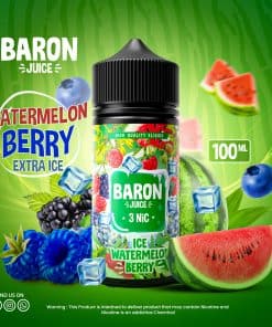 BARON ICE WATERMELON BERRY E-LIQUID 3MG 100ML - بارون بريميوم فيب ليكويد