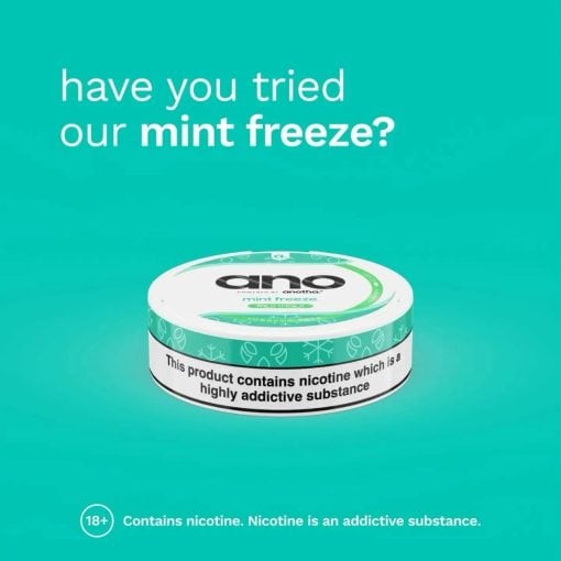 ANO NICOTINE POUCHES MINT FREEZE POWERED BY ANOTHA - آنو نيكوتين بوتش من آنوتا براند