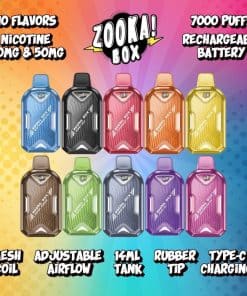 Discount Bundle ZOOKA 7000 Puff Recharge Disposable 3 Pods - باقه خصم زوكا ديسبوزابل ٧٠٠٠ سحبه