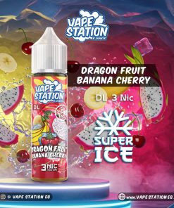 DRAGON FRUIT BANANA CHERRY VAPE STATION SUPER ICE 3MG 60ML ELIQUID