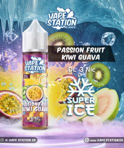 PASSION FRUIT KIWI GUAVA VAPE STATION SUPER ICE 3MG 60ML ELIQUID