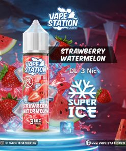 STRAWBERRY WATERMELON VAPE STATION SUPER ICE 3MG 60ML ELIQUID