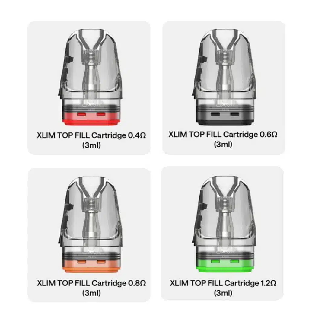 OXVA XLIM TOP FILL CARTRIDGE 3ML ALL OHMES FROM ELEGANT VAPE EGYPT