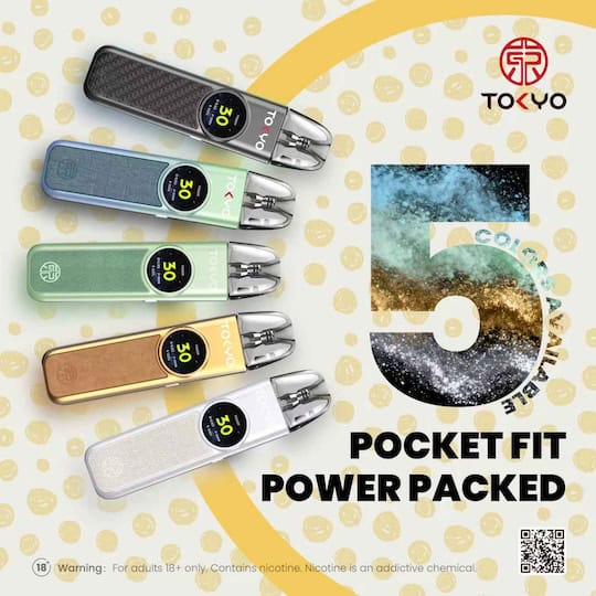 TOKYO TIKO MOD VAPE POD SYSTEM sleek lightweight design and ergonomic mod chassis layout