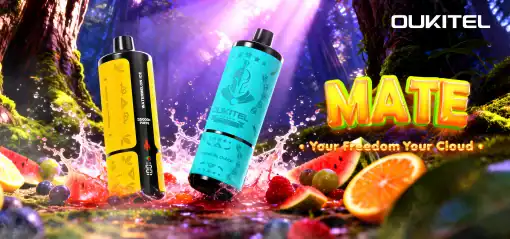 OUKITEL MATE ICE 35K PUFFS 2MG SALT DTL ESHISHA premium dtl disposable pod design and ice flavor edition