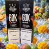 Al Fakher Crown Bar 60K Puffs Disposable Vape device standing next to its official retail packaging box display.
