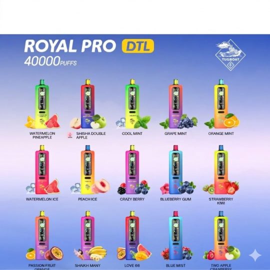TUGBOAT ROYAL PRO 40K PUFFS DISPOSABLE POD 3MG DTL