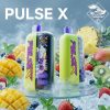 TUGBOAT PULSE X 50K PUFF 20MG DISPOSABLE VAPE POD standing vertically showing its sleek futuristic body shell design and smooth mouthpiece.