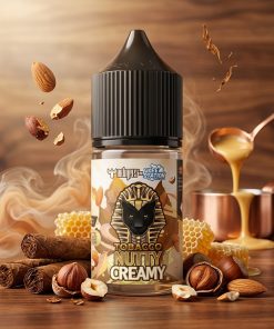 DR VAPES VAPE STATION TOBACCO NUTTY CREAMY MTL ELIQUID 30ml bottle featuring a black cap and premium golden label design.
