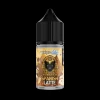 TOBACCO SPANISH LATTE DR VAPES VAPE STATION SALT ELIQUID 30ml bottle featuring a black dropper cap and a golden pharaoh emblem.