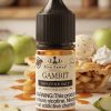 GAMBIT SALT FIVE PAWNS ELIQUID bottle displaying apple pie and vanilla ice cream artwork.