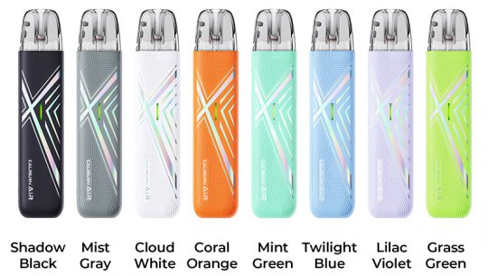 UWELL CALIBURN AIR 25W POD SYSTEM device displaying sleek chassis and magnetic GPP pod.