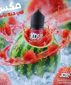 JOOSY MTL WATERMELON STRAWBERRY ELIQUID bottle showing fresh watermelon and strawberry fruit graphics.