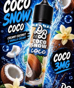 DOLLAR COCO VAPE ELIQUID 60ml bottle with coconut snow ice artwork for vape Egypt.