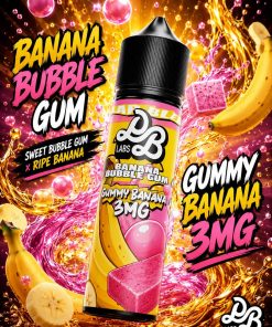 DOLLAR GUMMY BANANA ELIQUID 60ml bottle showing banana bubblegum graphics for vape Egypt.