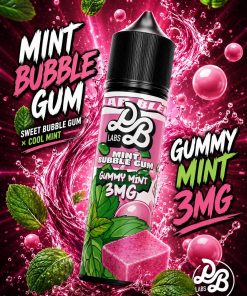 DOLLAR GUMMY MINT ELIQUID 60ml bottle with mint bubblegum artwork for vape Egypt.