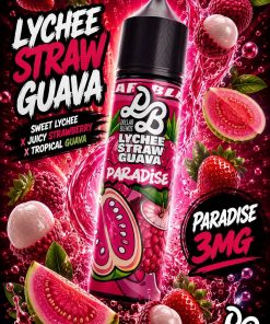 DOLLAR PARADISE VAPE ELIQUID 60ml bottle showing lychee strawberry guava graphics for vape Egypt.