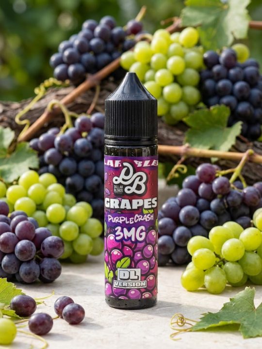 DOLLAR PURPLE CRASH ELIQUID 60ml bottle showing ripe purple grape graphics for vape Egypt.