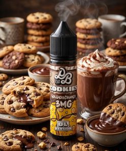 DOLLAR GOLDEN CRUNCH GOLDEN EDITION ELIQUID 60ml bottle showing butter cookies graphics for vape Egypt.