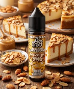 DOLLAR GOLDEN NUT GOLDEN EDITION ELIQUID 60ml bottle showing almond cheesecake graphics for vape Egypt.