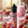 DOLLAR MONIC'S MILK GOLDEN EDITION ELIQUID 60ml bottle showing strawberry milk graphics for vape Egypt.