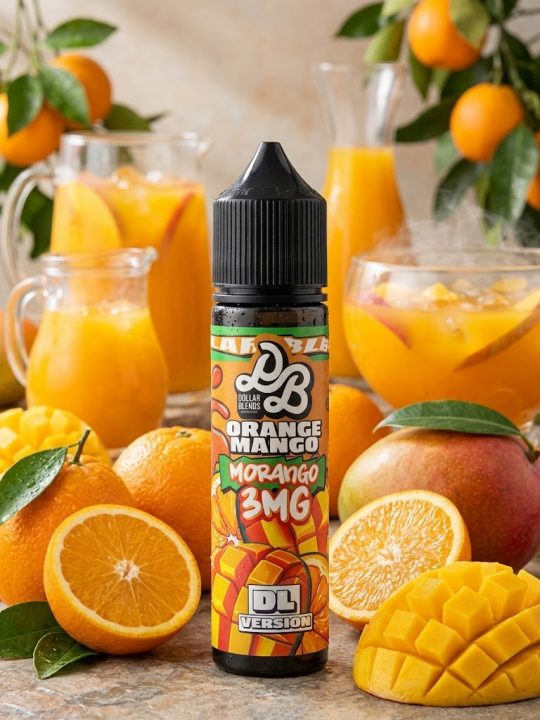 DOLLAR MORANGO GOLDEN EDITION ELIQUID 60ml bottle showing orange mango graphics for vape Egypt.