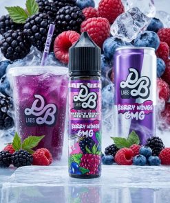 DOLLAR MTL BERRY WINGS ELIQUID 60ml bottle with berry energy drink graphics for vape Egypt.