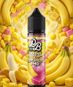 DOLLAR MTL GUMMY BANANA ELIQUID 60ml bottle with banana gummy candy graphics for vape Egypt.