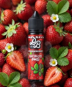DOLLAR MTL RED DROPS ELIQUID 60ml bottle with fresh strawberry graphics for vape Egypt.