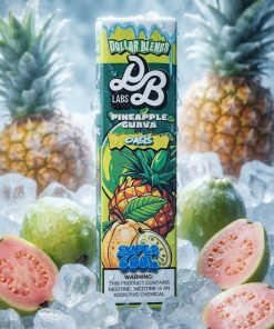 DOLLAR SALT OASIS SUPER COOL ELIQUID bottle displaying pineapple guava ice graphics.