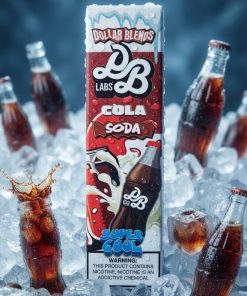 DOLLAR SALT SODA SUPER COOL ELIQUID bottle displaying classic soda cola ice graphics.
