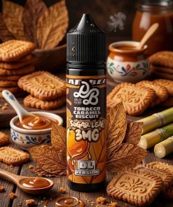 DOLLAR SUGAR LEAF GOLDEN EDITION ELIQUID 60ml bottle showing tobacco caramel biscuit graphics for vape Egypt.