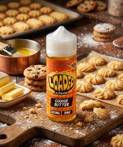 LOADED COOKIES BUTTER ELIQUID 120ml bottle with speculoos cookie graphics for vape Egypt.