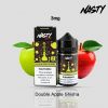 Nasty Double Apple Shisha Eliquid 60ml bottle with double apple graphics for vape Egypt.
