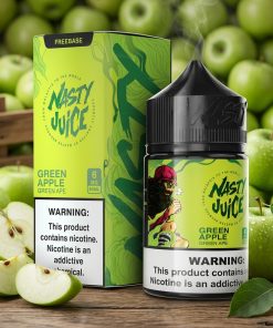 NASTY GREEN APE ELIQUID 60ml bottle with crisp green apple graphics for vape Egypt.