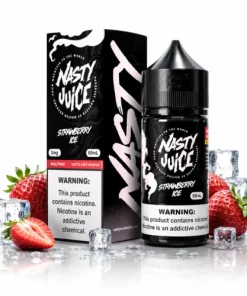NASTY STRAWBERRY ICE ELIQUID 60ml bottle with strawberry ice graphics for vape Egypt.