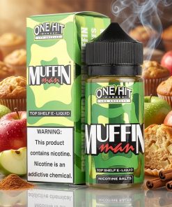 ONE HIT WONDER MUFFIN MAN ELIQUID 100ml bottle with apple muffin graphics for vape Egypt.